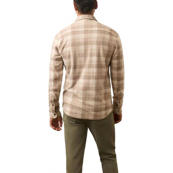 NEW FAHERTY legend sweater shirt in sandbar plaid - Picture 3 of 7
